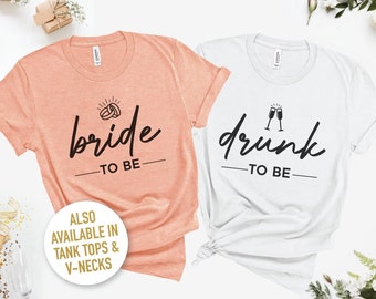 Camisas a juego de despedida de soltera, camisas de grupo de fiesta nupcial, camisas de fiesta de boda, camisas de fiesta de despedida de soltera, escuadrón de novia, camisas de tribu de novia