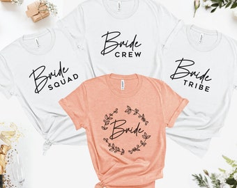 Bachelorette Group Shirts, Bride Tribe Shirts, Wedding Party Group Shirts, Wedding Crew Shirts, Bride Squad, Bridal Party Matching Tees