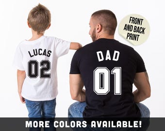 Personalized Dad Son Matching T-Shirts, Father's Day Gift For Husband And Son, Custom Father Son Group Shirt, Father's Day Shirt