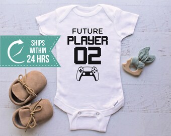 Future Player 2 Onesie®, Baby Announcement Gift, Future Gamer Buddy, Gift For Gamer Parents, Newborn Boy Girl Gift, Baby Shower Gift