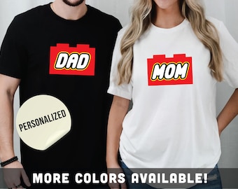 Building Blocks Birthday Matching Shirts, Build Blocks Theme Bday Family Tees, 1st Birthday Mom Dad Group Bday Shirt