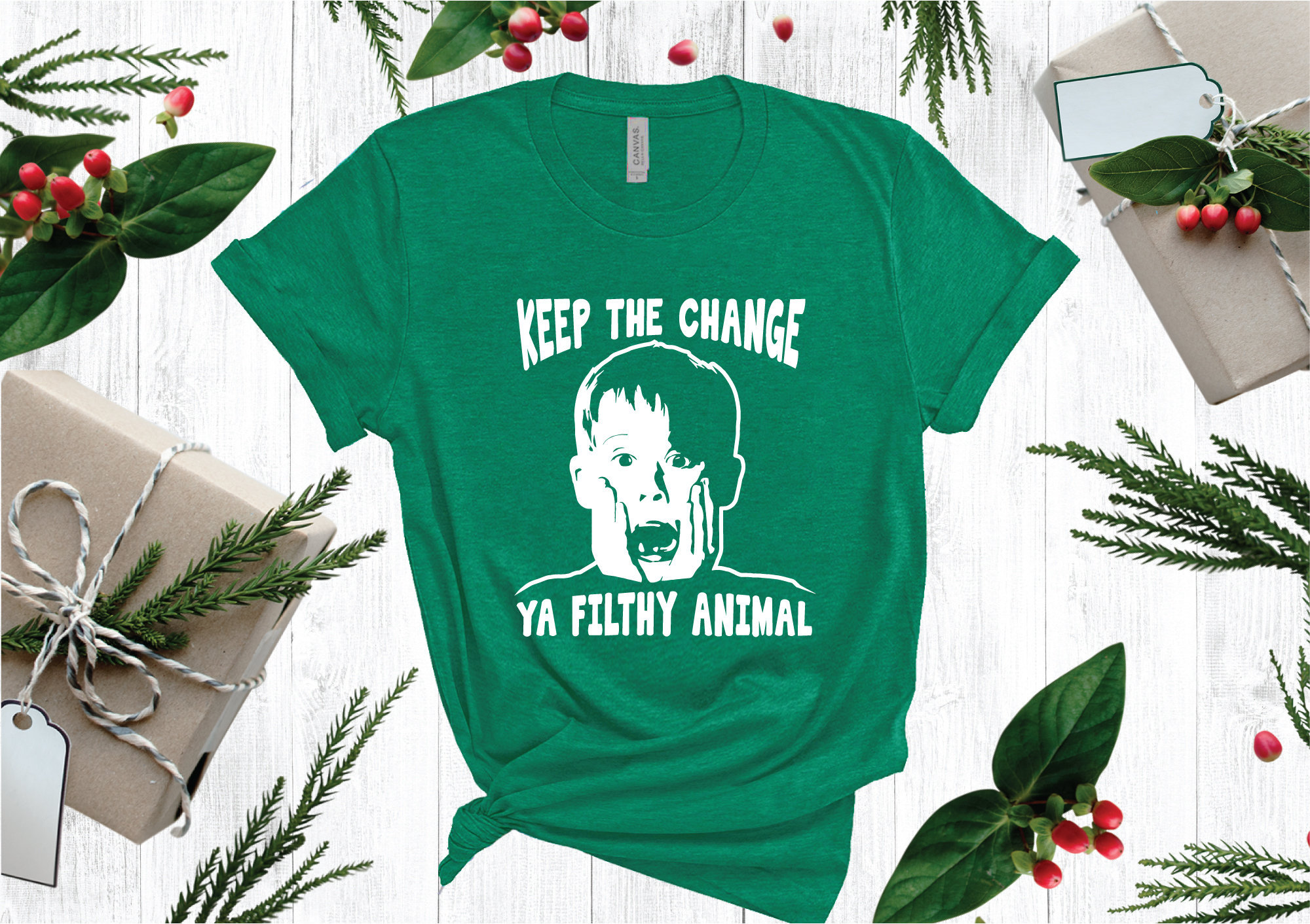 Keep the Change You Filthy Animal T-shirt Merry Christmas You - Etsy  Australia