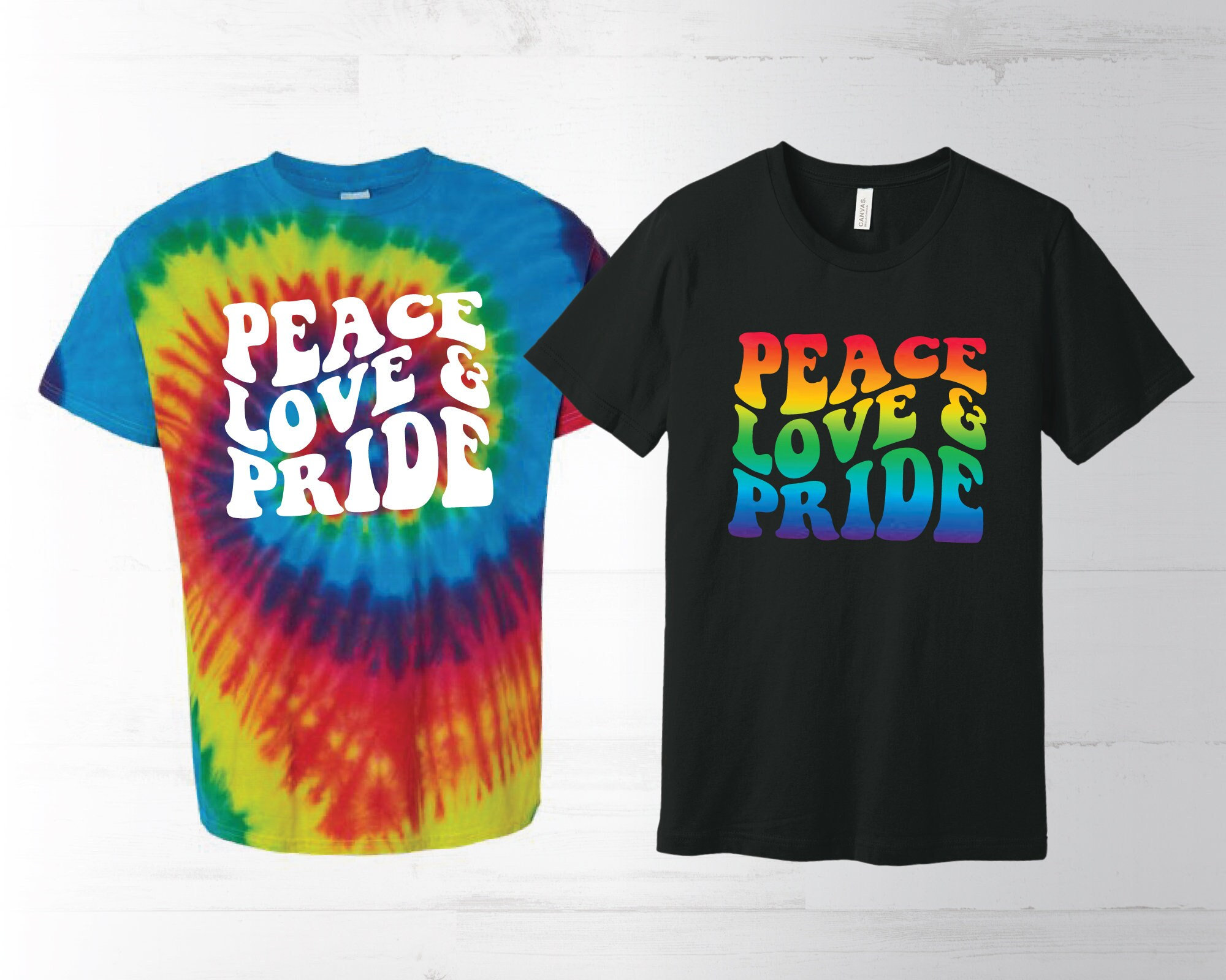 tie dye pride shirt