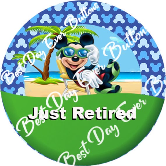 Disney Retirement Buttonsmickey Retirement Buttonsmickey Etsy