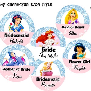 Disney Bridal Buttons-Princess Wedding Buttons-Disney Bridesmaid buttons-Bride Squad Buttons-Bride Tribe Buttons-Disney Buttons-BridalPins