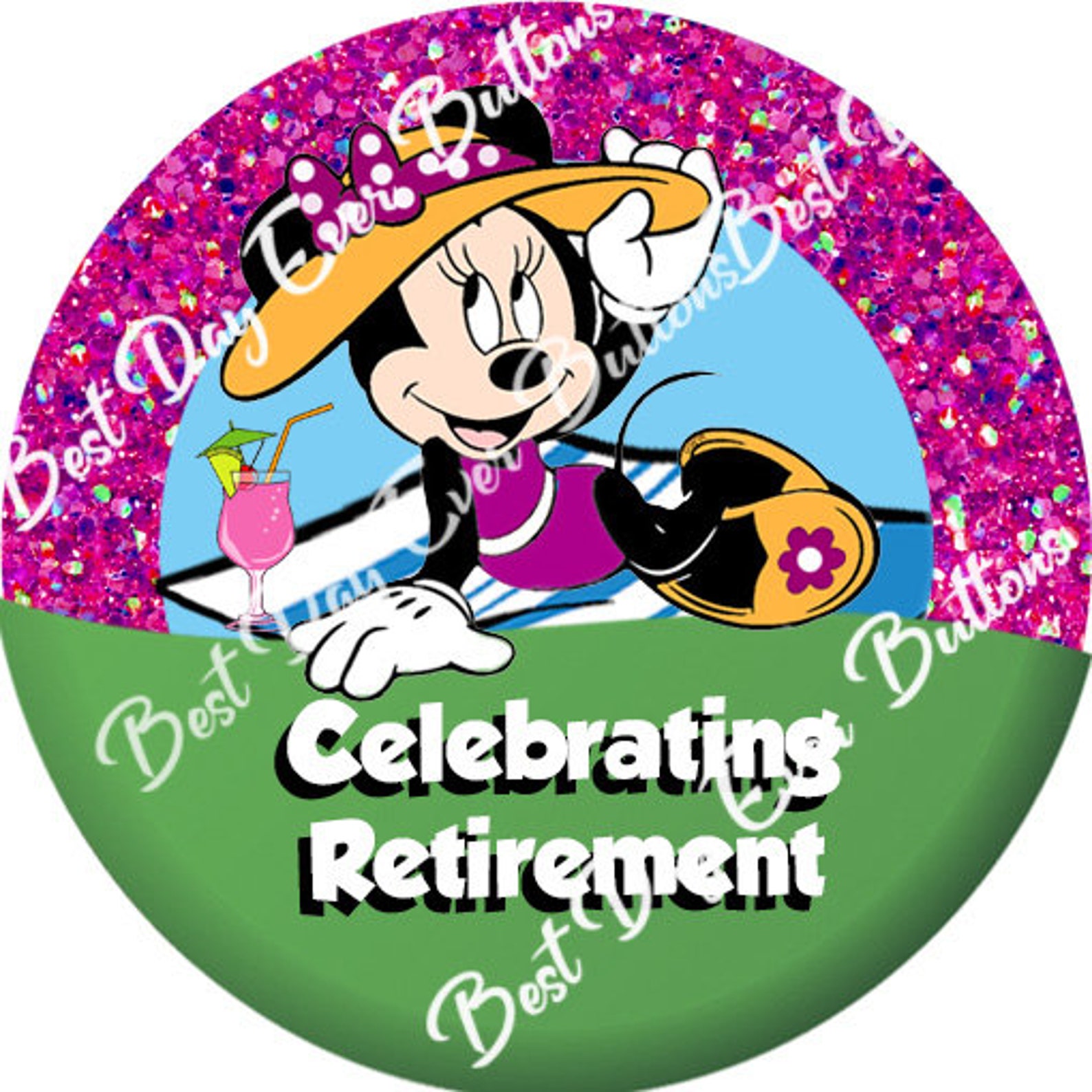 Disney Retirement Buttonsminnie Retirement Buttonsminnie Etsy
