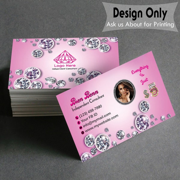 Personalized Jewelry  Business Cards _ Custom Business Cards_Digital File Only