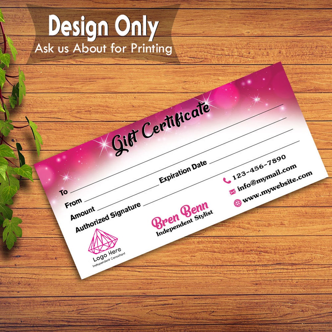Personalized Jewelry Gift Certificate _ Custom Gift - Etsy