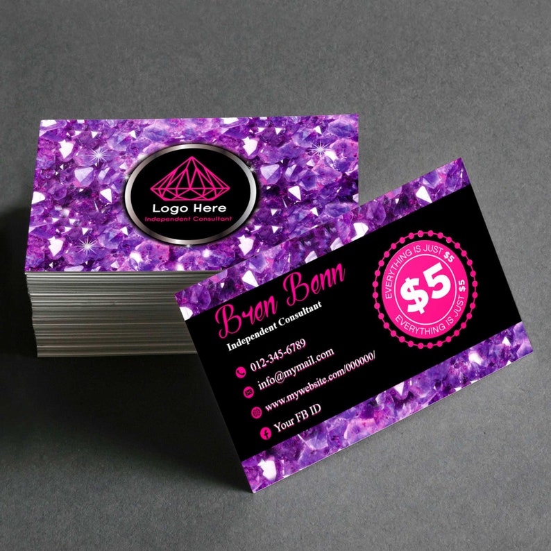 Personalized Jewelry Business Cardscustom Printed Business Etsy
