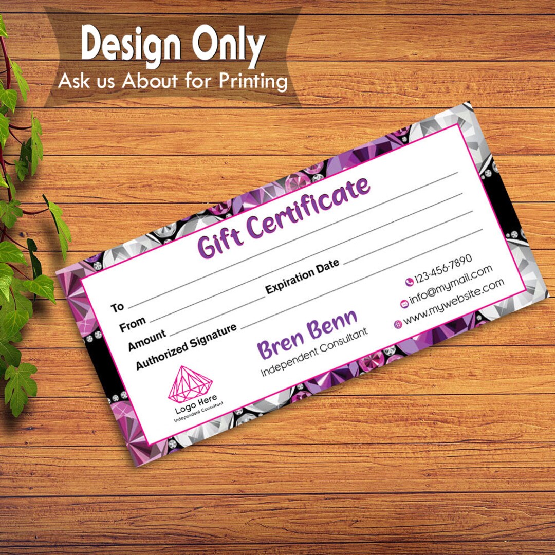 Personalized Jewelry Gift Certificate _ Custom Gift - Etsy