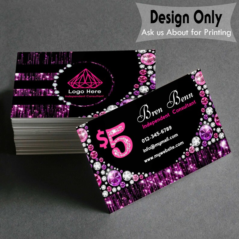 Personalized Jewelry Business Cards _ Custom Business Etsy