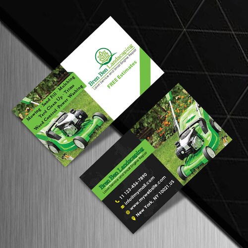 DIY Lawn Care Landscaping Business Card Template Vista Print |  islamiyyat.com