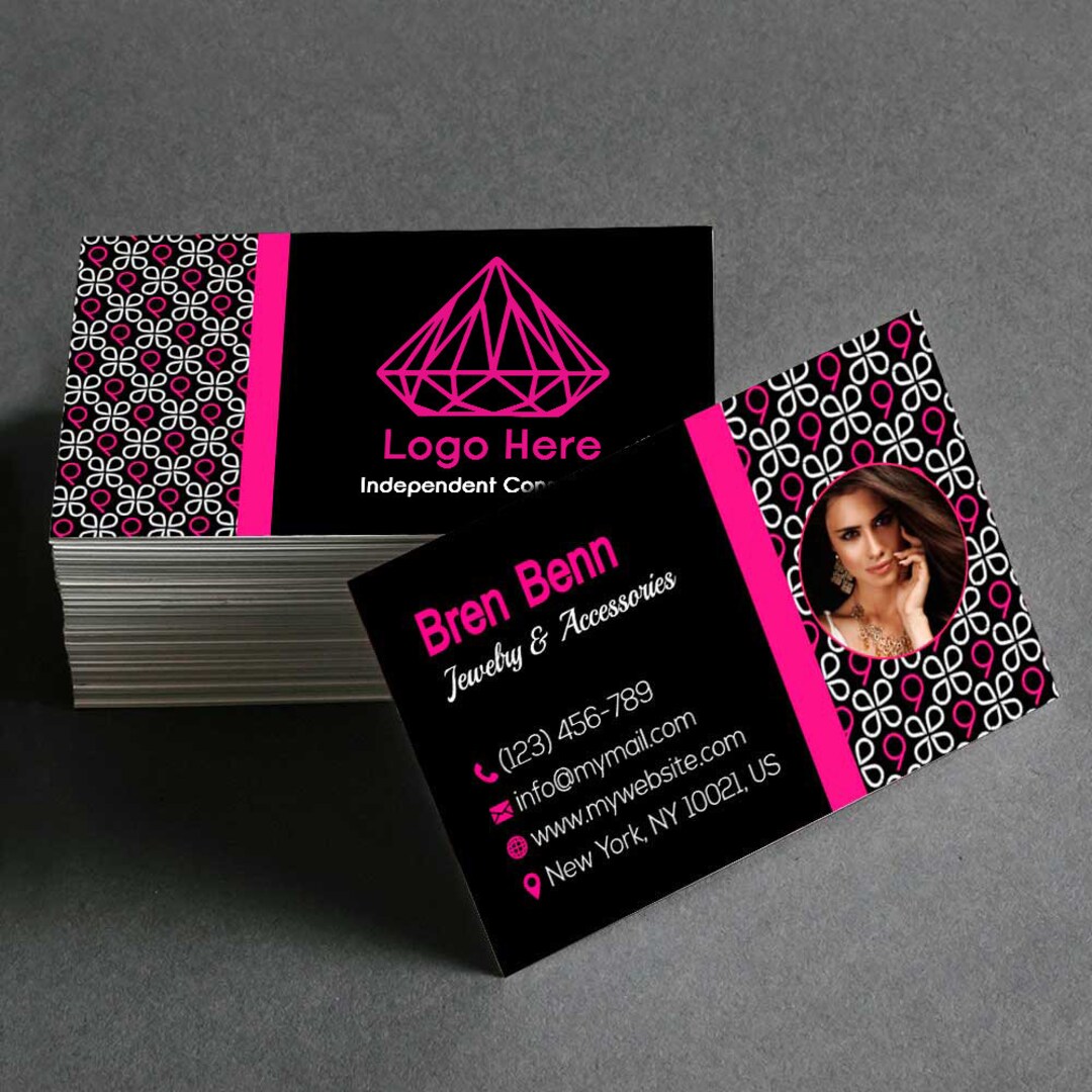 Personalized Jewelry Business Cards _ Custom Business Cards_digital