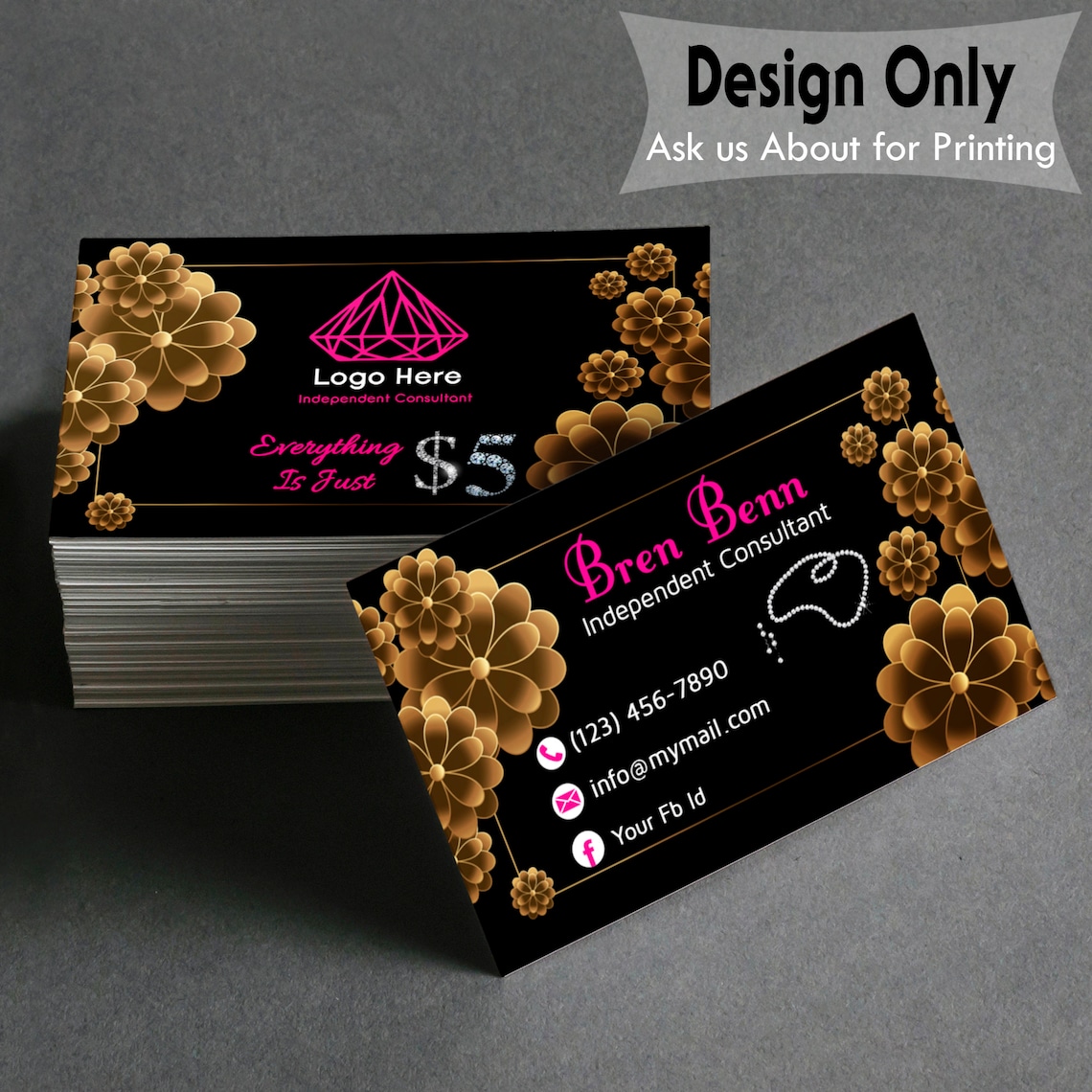 Personalized Jewelry Business Cards _ Custom Business Etsy
