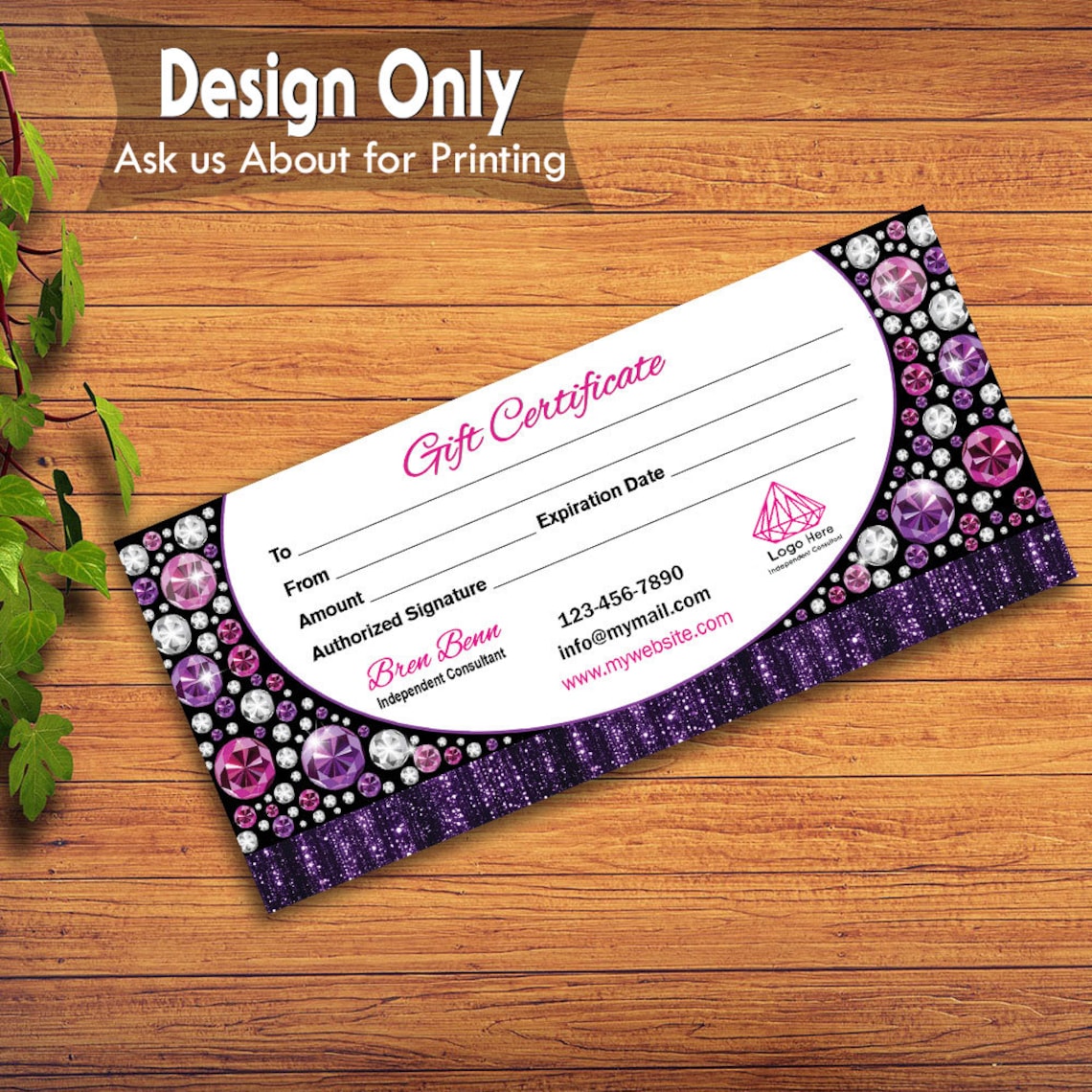 Personalized Jewelry Gift Certificate _ Custom Gift  Etsy