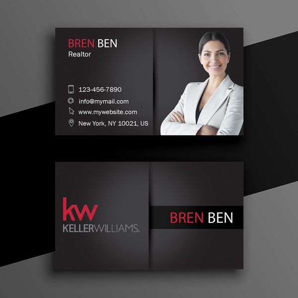 Keller Williams Business Cards Etsy