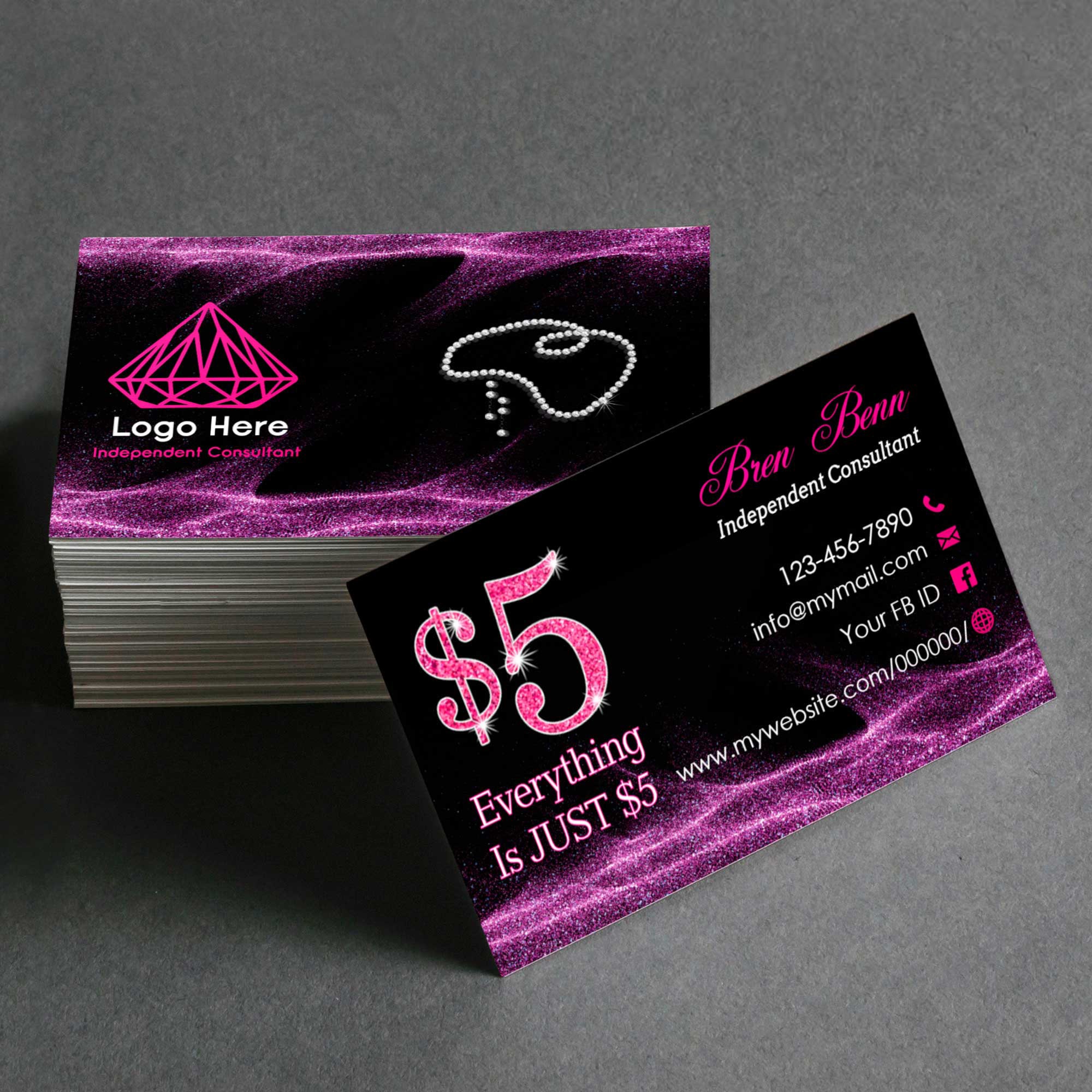 Paparazzi Business Cards Template - Etsy