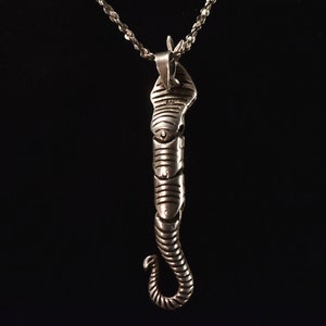 Vintage Sterling Silver Snake Necklace