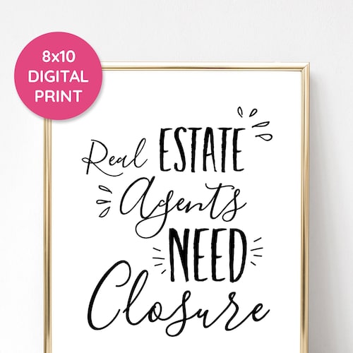 Realtor Quotes Printable Wall Art Real Estate Sayings - Etsy