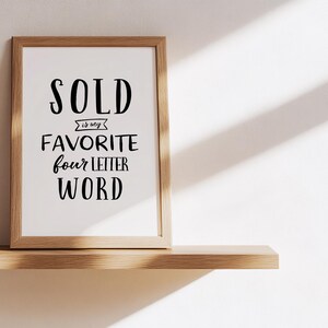 Real Estate Agent Humor Quote Wall Art Inspirational Saying Printable Realtor Poster Gift Modern Office Decor Desk Sign image 2
