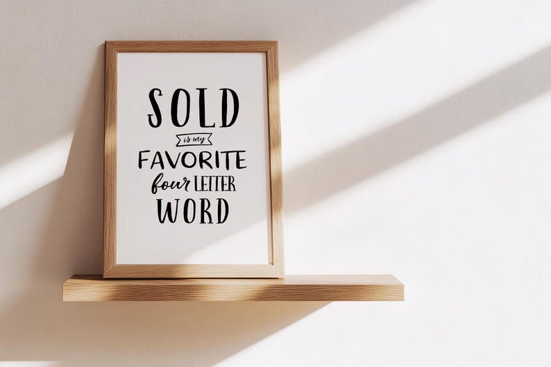 Real Estate Agent Humor Quote Wall Art Inspirational Saying Printable Realtor Poster Gift Modern Office Decor Desk Sign image 2