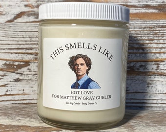 This Smells Like Matthew Gray Gubler Hot Love | Funny Candles | Pop Culture Gift | Aesthetic Decor Celebrity Gifts Matthew Gray Gubler Merch