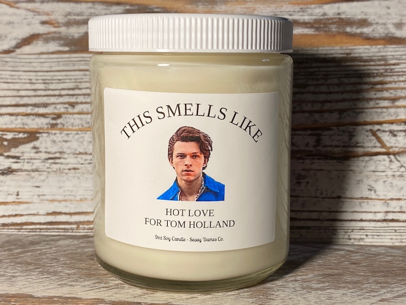 This Smells Like Tom Holland Candle Pop Culture Gifts Etsy