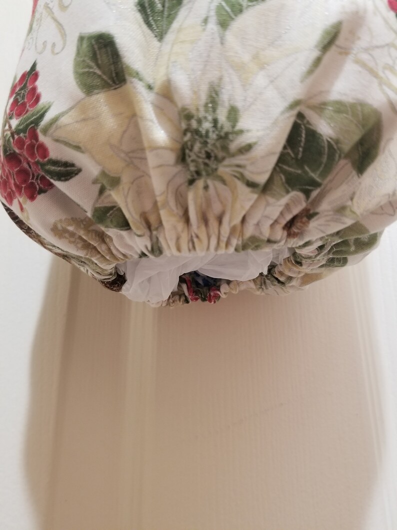 Handmade Christmas Poinsettia Pattern Kitchen Plastic Grocery Bag Holder and Dispenser image 8