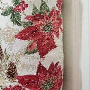 Handmade Christmas Poinsettia Pattern Kitchen Plastic Grocery Bag Holder and Dispenser image 6