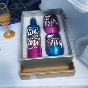 Personalized 3-Piece Wine Glass Tumbler Set