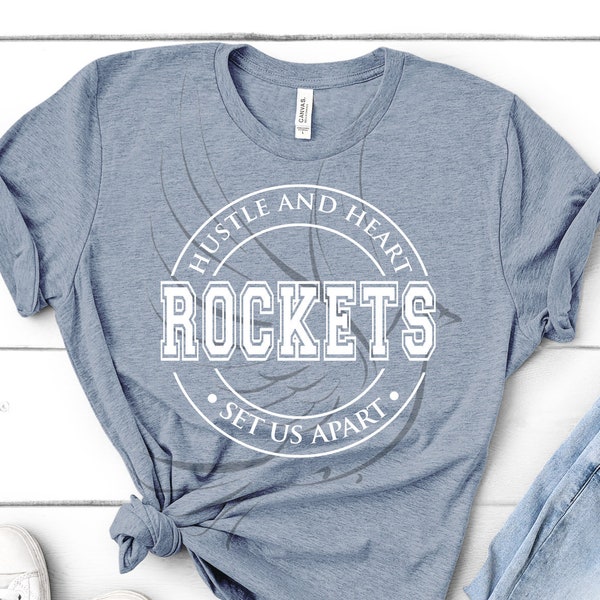 Rockets Hustle and Heart Set Us Apart svg; Rockets svg; tee shirt svg