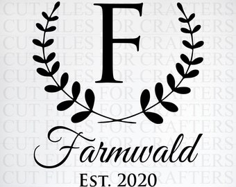 Download Split Monogram F Etsy