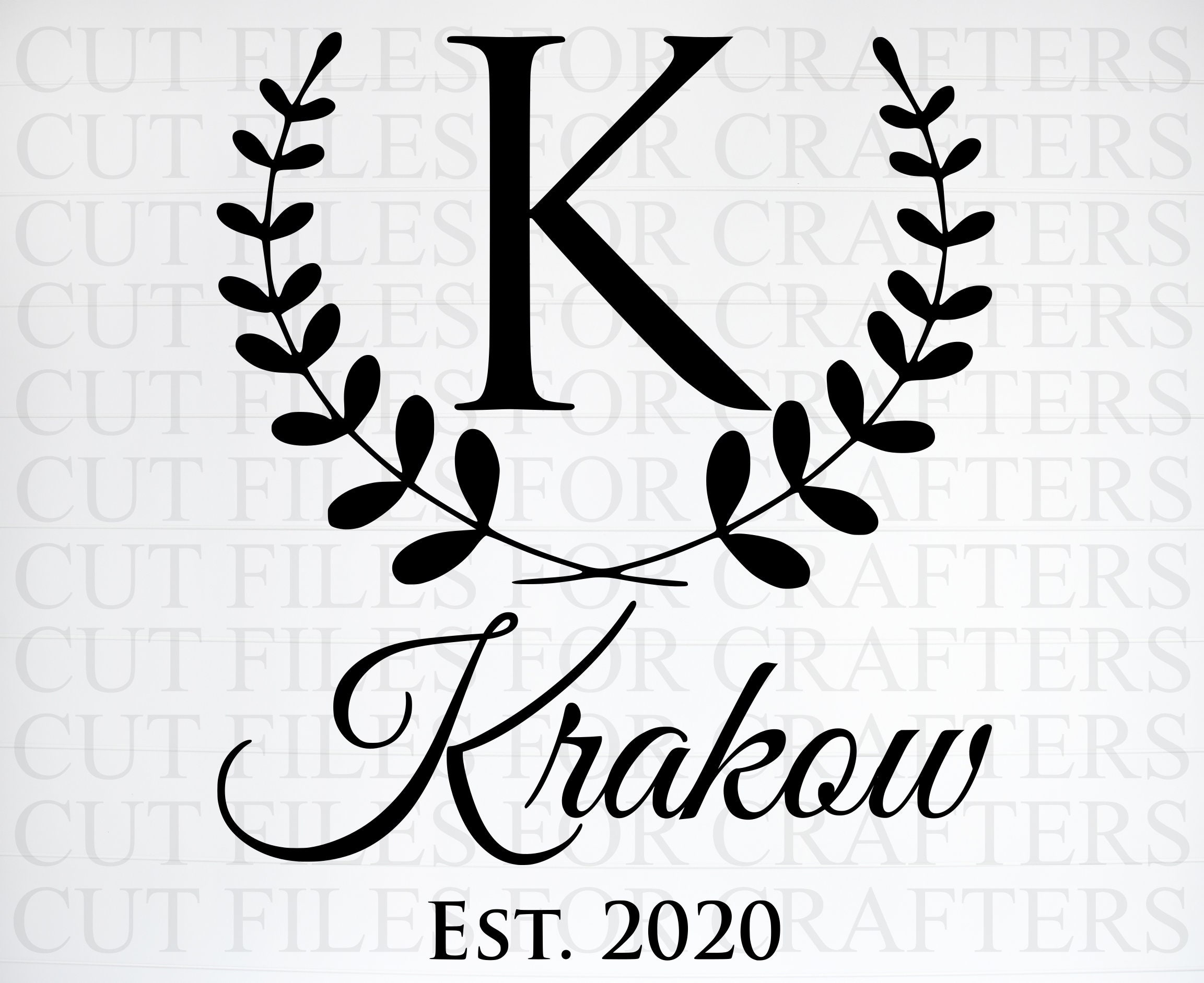 Personalized Letter K Monogram Svg Personalized Last Name | Etsy