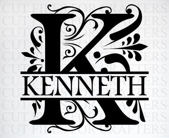 Personalized Letter K Monogram Svg Personalized Last Name | Etsy