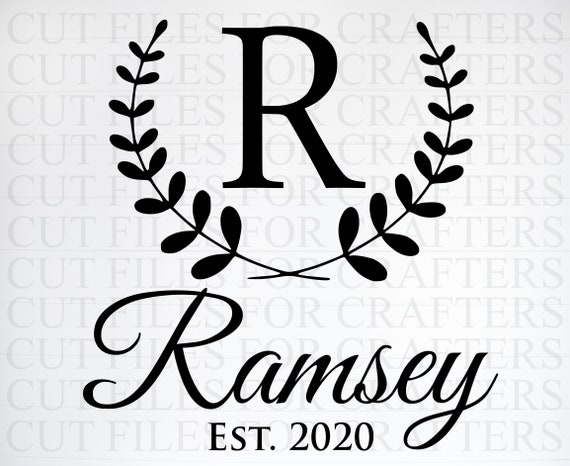 Download Personalized Letter R Monogram Svg Personalized Last Name Etsy