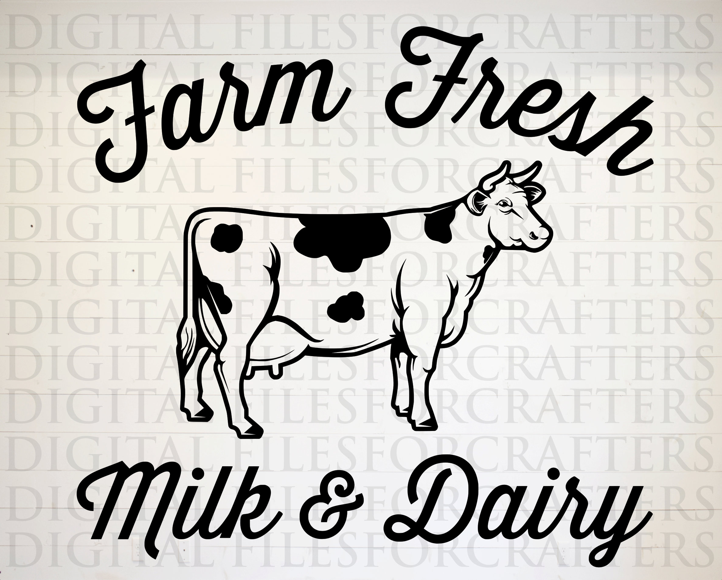 Farm Fresh Milk and Dairy Svg Dairy Cow Svg Farmhouse Svg Etsy