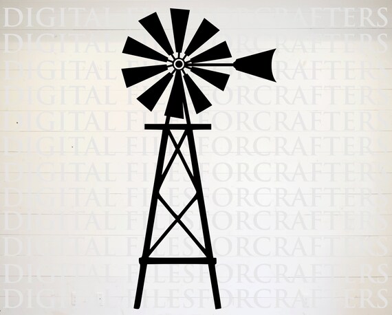Download Windmill Svg Farmhouse Windmill Svg Lets Stay Home Windmill Etsy