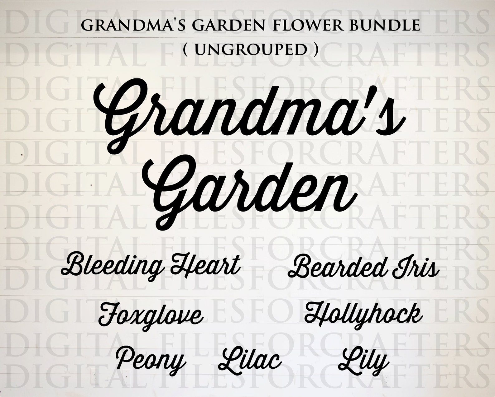 Download Grandma's Garden Svg Bundle Bleeding Heart Svg Bearded | Etsy