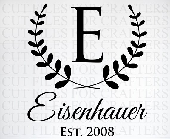 Download Personalized Letter E Monogram Svg Personalized Last Name Etsy