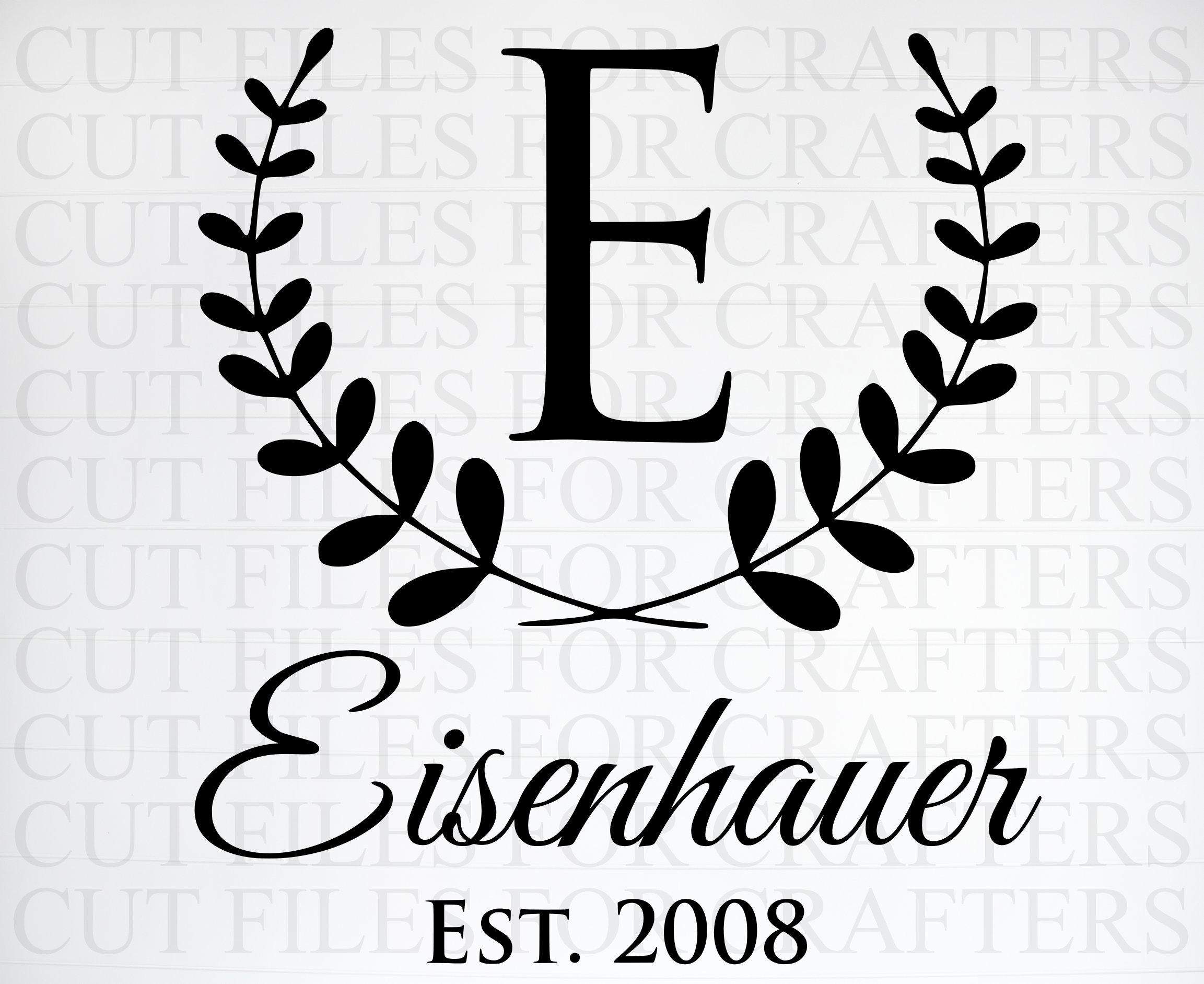 Download Personalized Letter E Monogram Svg Personalized Last Name Etsy