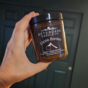 Lizzie Borden Story Candle, Apple & Maple Bourbon, Afterdark Candle Co