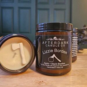 Lizzie Borden Story Candle, Apple & Maple Bourbon, Afterdark Candle Co image 6