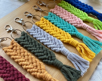 Macrame Keyring,Macrame Keychain,Boho Style,Handmade Keyring,Handmade Keychain