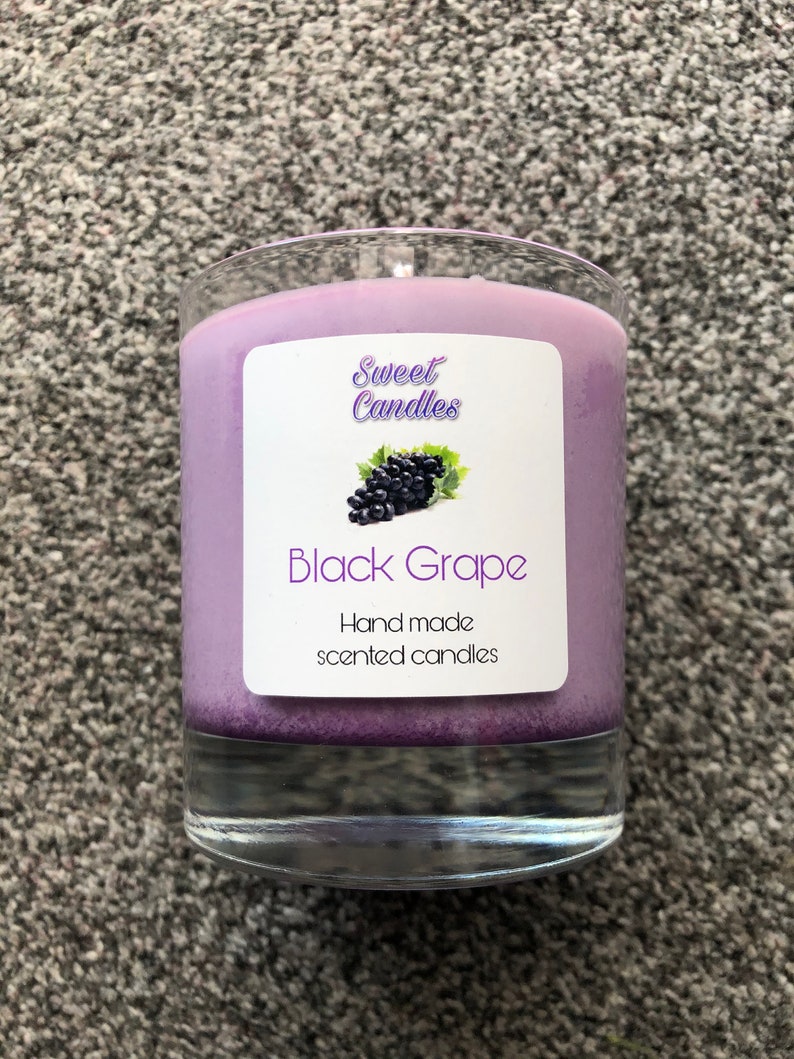 Black Grape Scented Candle 220g Etsy