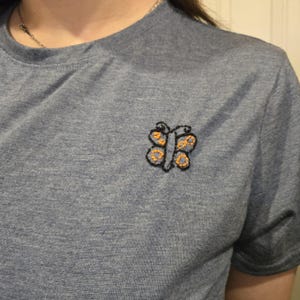 Made to Order Embroidered Butterfly Women&#39;s Tee