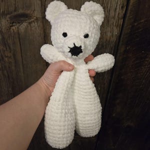 Velvet Crochet Teddy Bear Snuggler
