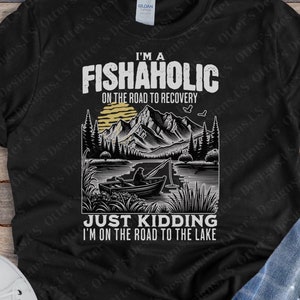 Funny fishing shirt on the road to recovery ll Funny, Cute Fishing T-Shirt, Bass Shirt, Fishing Shirt, Dad Shirt, Unisex