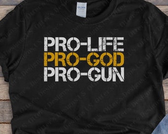 Chemise pro-Dieu Pro-Gun II conservateur, Pro 2e amendement, chemises patriotiques, t-shirt en détresse deuxième amendement, unisexe