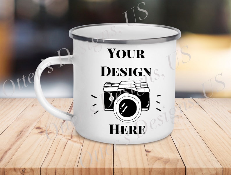 Download 12 Oz Enamel Coffee Mug Mockup Gauche Tasse de camping en ...