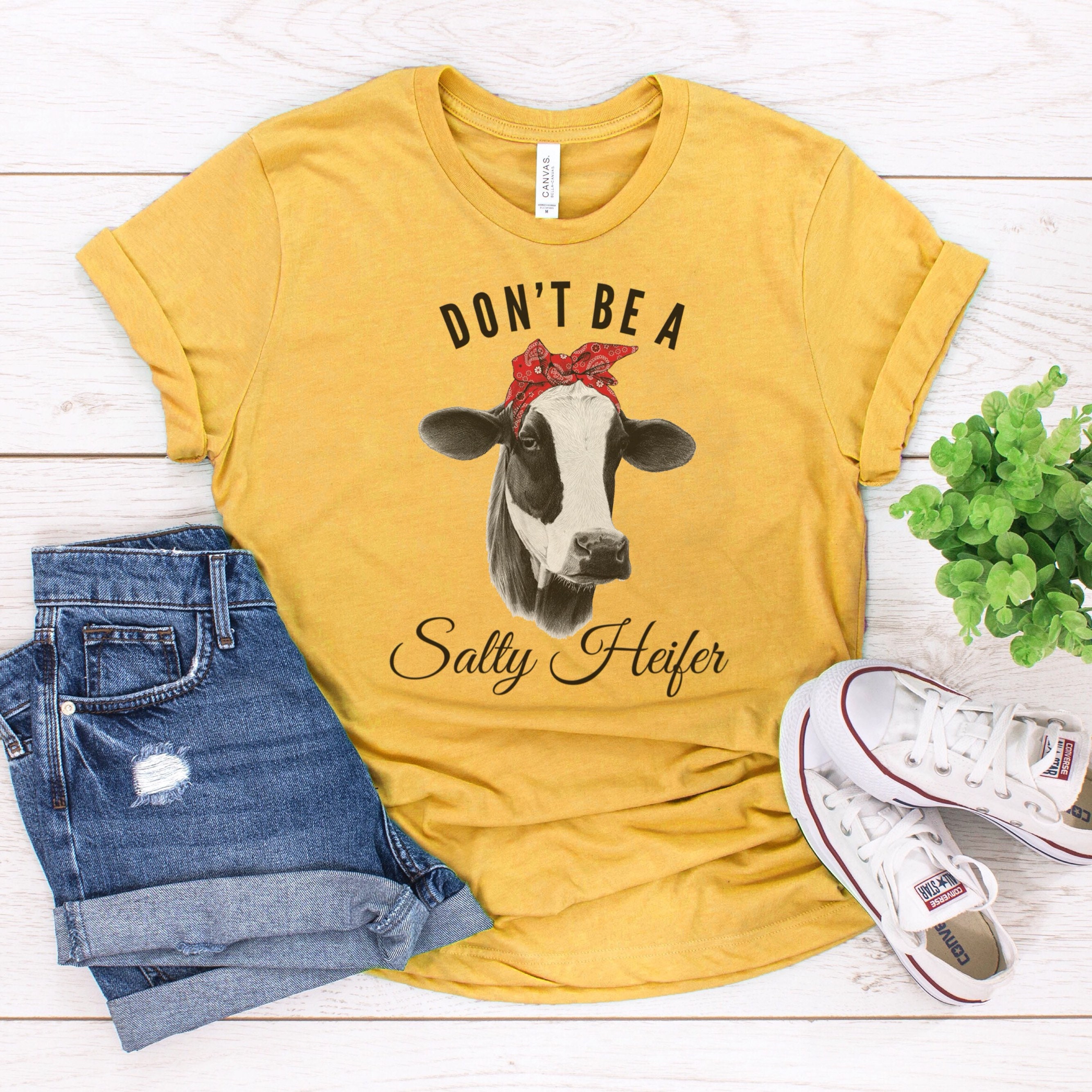 Don't Be A Salty Heifer Funny Shirts Sassy Shirt | Etsy